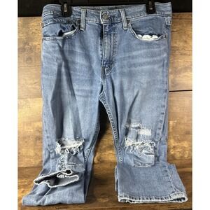 Men's LEVI 511 Distressed Blue Jeans Size 34W X 30L Clean Fast And Safe Shipping